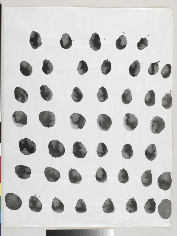 Pierrette Bloch – L’Intervalle : Sans titre, 1976, encre de Chine sur papier, 65 x 50 cm Collection de l’artiste © photo Adam Rzepka 